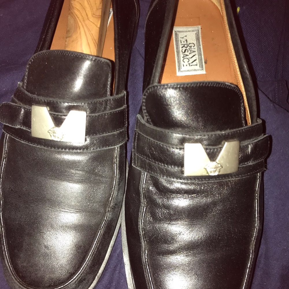 Versace men dress shoes slightly worn